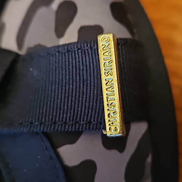 Christian Siriano for Payless black & gray leopard satin platform pumps size 8 - Picture 16 of 16